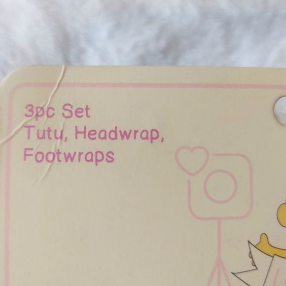 LITTLE CUTIES 3 piece set. Size 0-6mos. Tutu, headwrap, footwrap. NWT - Picture 6 of 16